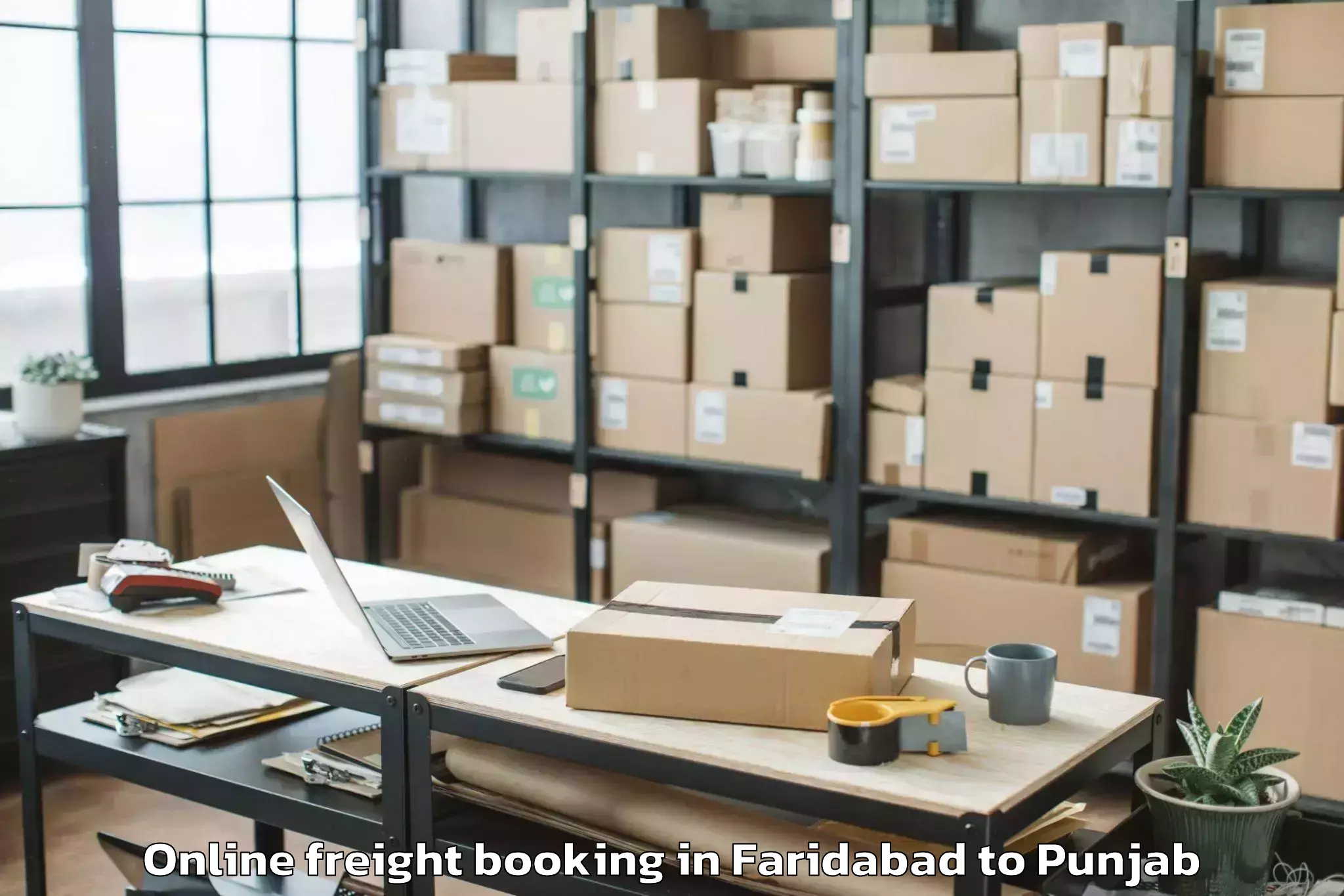 Professional Faridabad to Khamanon Online Freight Booking